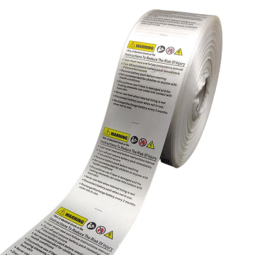 NX029 Custom Garment Care Label  thermal coated satin ribbon for printing